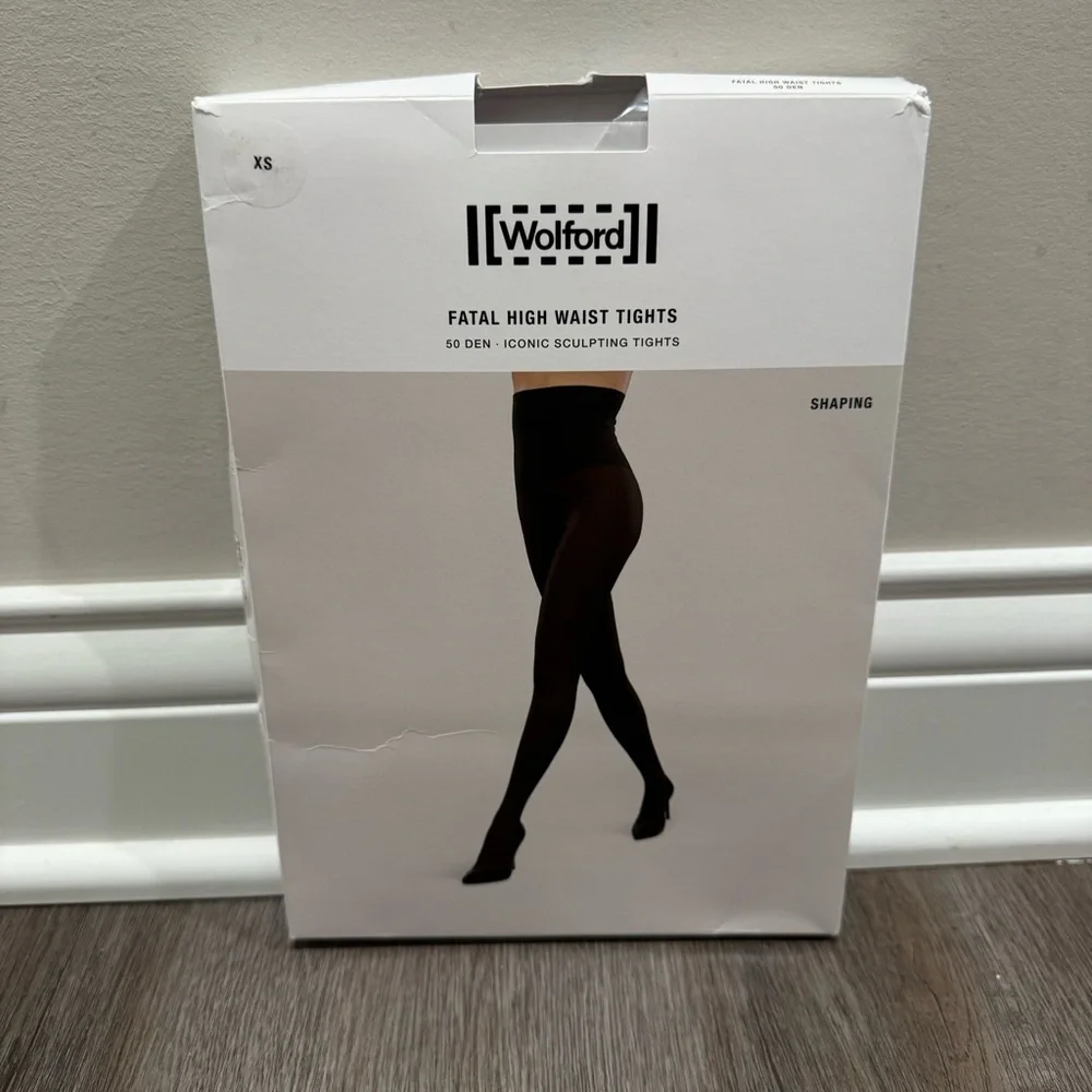 Wolford Fatal High Waist Iconic Sculpting Tights in Black
